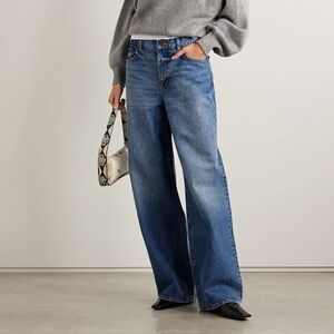 LA LIGNE Lsadora High-Rise Wide-Leg Jeans in Mid Denim - 26
